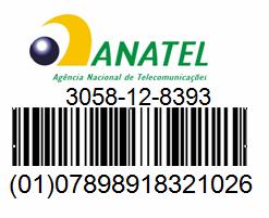 10. Certificações Este produto está de acordo com as regulamentações e padrões brasileiros de telecomunicação, possuindo certificado de homologação na ANATEL.