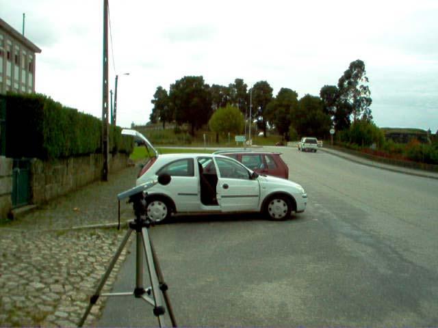 Figura 4.1 Exemplo de uma medição realizada com o sonómetro a uma via rodoviária.