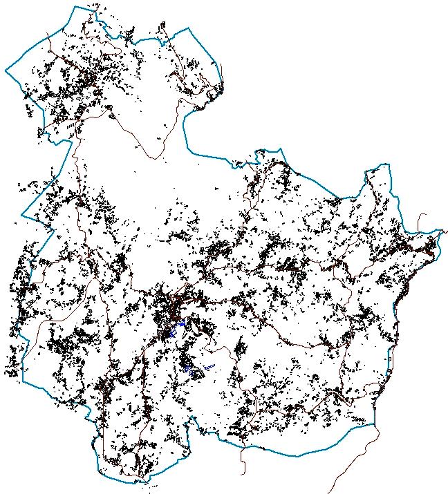 Na seguinte figura apresentam-se identificadas em planta todas as fontes de ruído identificadas anteriormente e consideradas relevantes para o MR do