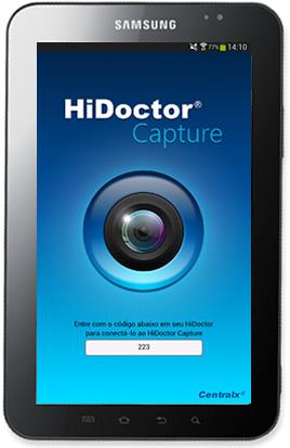 Basta instalar gratuitamente o HiDoctor Capture App em seu Android ou ios.