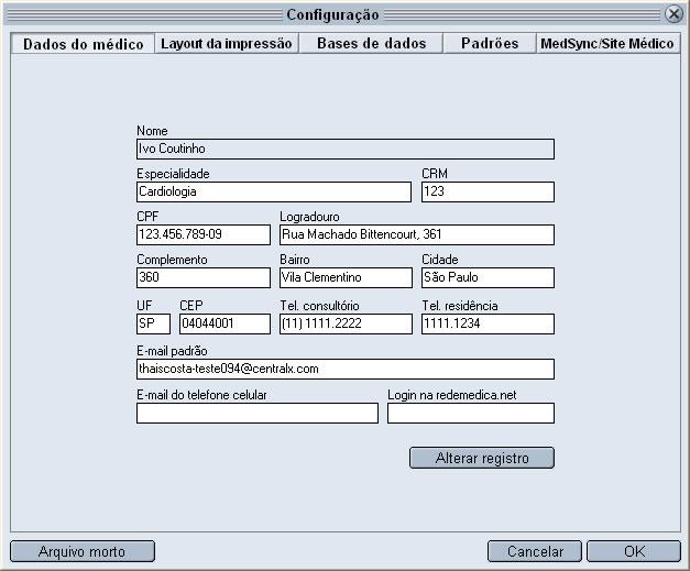 2.4 Configuração 20 Neste módulo é possível customizar vários parâmetros do HiDoctor, de forma que a sua operação torne-se mais ágil e personalizada.