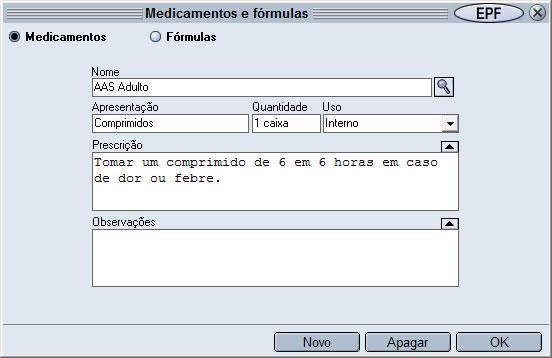 5.1 Medicamentos e fórmulas 78 O cadastro de medicamentos e fórmulas é essencial para o receituário dos médicos.