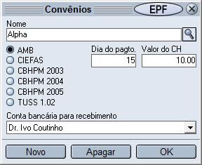 5.4 Convênios 81 O cadastro de convênios é essencial para a utilização do HiDoctor, principalmente no que diz respeito a suas funcionalidade de faturamento.