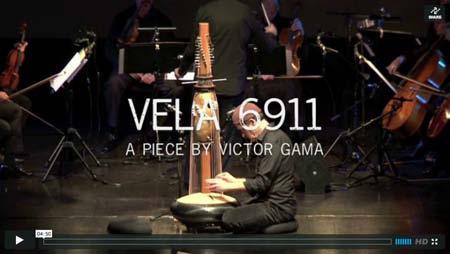 Minimum configuration for the ensemble Vela 6911 is performed with an ensemble of eight musicians with a conductor.
