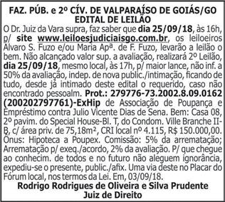 Goiás, Tocantins e DF, 7 de Setembro de 2018 diariodoestadogo.com.br ANO 12, Nº 1822 MERIVA JOY 2007/2007 1.4 flex cinza completa R$21.900,00 3512- S-10 cab. dupla advantage 2.