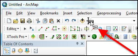 O comando Buffer Wizard foi adicionado ao ArcMap.