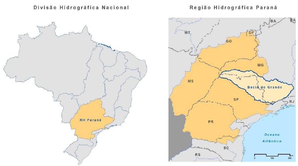 Contextualização Vertente Com área total na bacia Quantidade de municípios Com área parcial na bacia