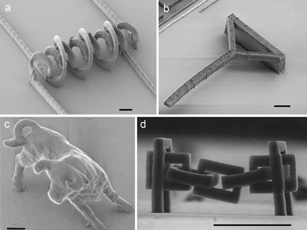20 Figura 1 - Microscopia Eletrônica de Varredura (MEV) de microestruturas produzidas através da fotopolimerização por absorção de dois fótons.
