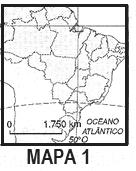 Observe os mapas do Brasil abaixo: a) Qual dos mapas ao lado possui