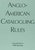Representação Descritiva RD I CBD/ECA/USP Anglo-American Cataloguing Rules