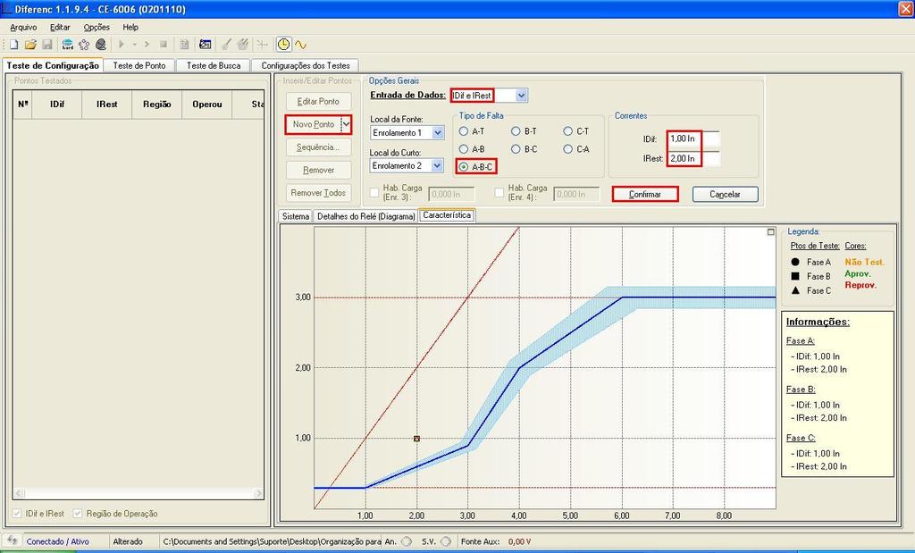 8. Teste de Configuração INSTRUMENTOS PARA TESTES ELÉTRICOS A idéia geral do teste de configuração é verificar se os ajustes do relé e os ajustes parametrizados no software estão compatíveis, já que