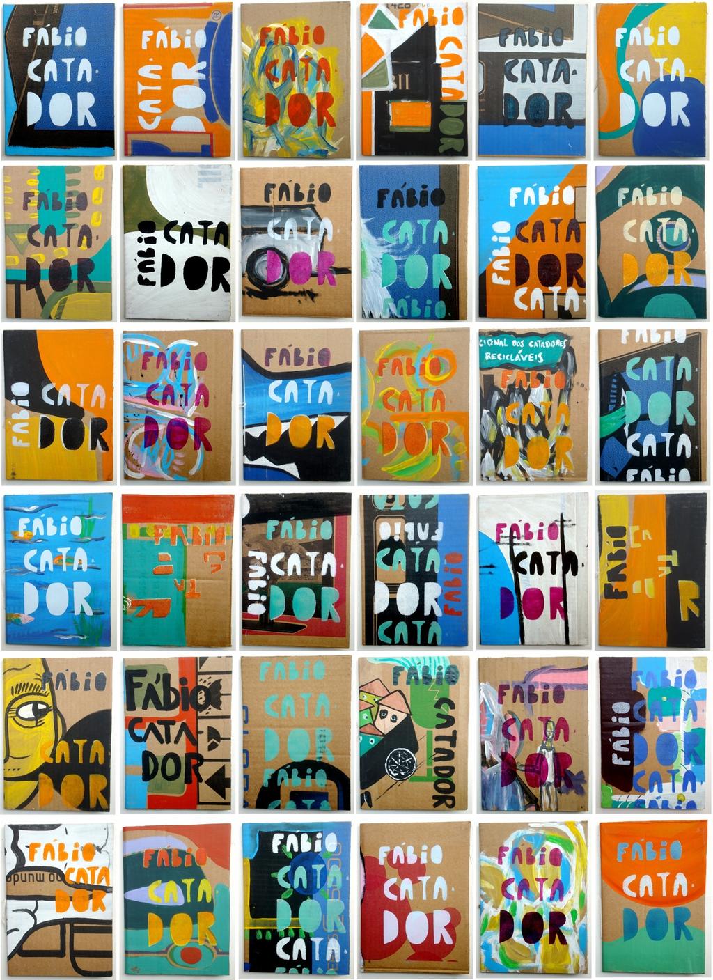 Variations on the cover design for Fabio Catador, by Fabio