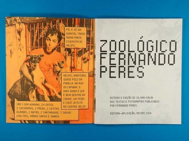 Zoológico, Fernando Peres, Editora Aplicação, Recife, 2014.