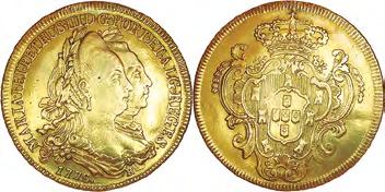 PEDRO III, (1777-1786) PEÇA (6400 RÉIS) 1786 RIO DE JANEIRO, OURO