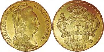 MARIA I (1786-1799) PEÇA (6400 RÉIS) 1788 VÉU DE VIÚVA RIO DE