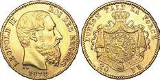 2 BC 1500,00 571 F BÉLGICA 20 FRANCOS, 1878 -