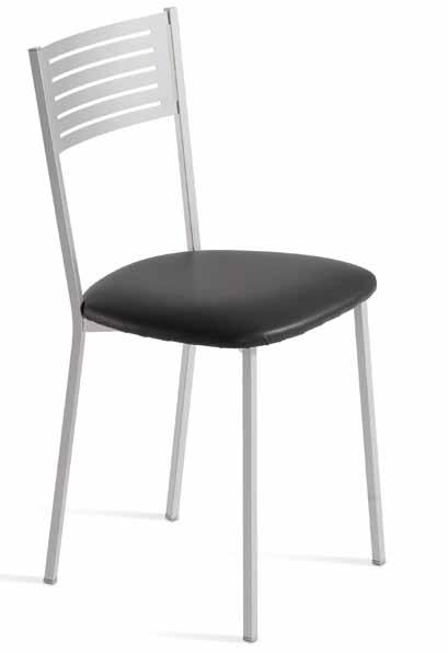 Zen ZEN 40 Estrutura cor alumínio. Assento estofado. Consulte coleção de tecidos Lourini. Structure aluminum color. Upholstered seat.
