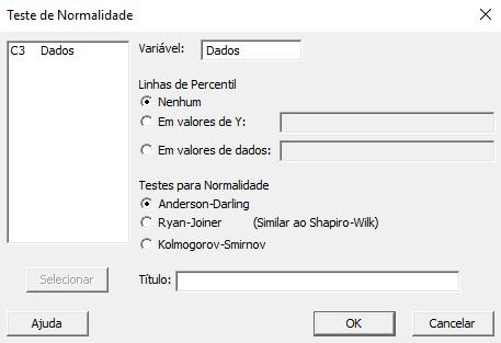 TESTE DE NORMALIDADE Comando Teste de Normalidade Técnica utilizada para verificar se um determinado conjunto de dados está ou não normalmente distribuído.