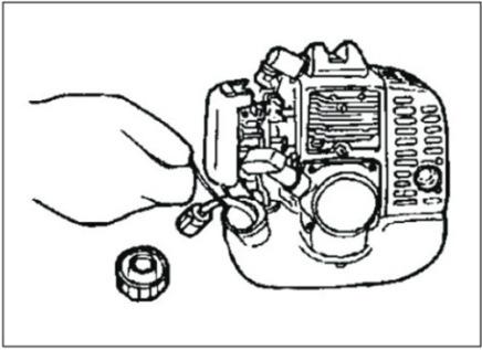 Caso o filtro esteja sujo/obstruído troque-o. Vela de ignição A abertura do eletrodo da vela de ignição deve ser 0,6 a 0,7mm. Verifique e corrija se necessário.