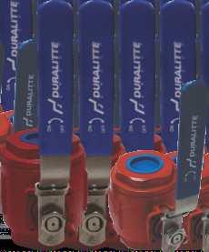 Duralitte offers ball valves for high pressure, in measures of 2, 1, 3/4 and ½.