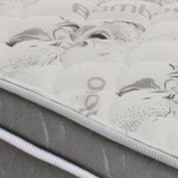 PRÓ SLEEP Euro Pillow One face Molejo: Bonnell System Espuma: AG 80 kg/m3 TOPO: tecido jacquard bamboo FUNDO: tecido antiderrapante FAIXA LATERAL: tecido Sintel - Box Opcional com o mesmo tecido do