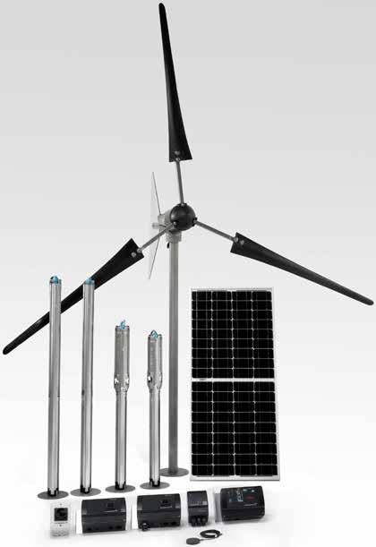SQ FLEX BOMBA SUBMERSA MOVIDA A ENERGIA RENOVÁVEL (SOLAR OU EÓLICA) A SQFlex é uma bomba submersa de abastecimento de água alimentada por fontes de energia renováveis, como o sol e o vento.