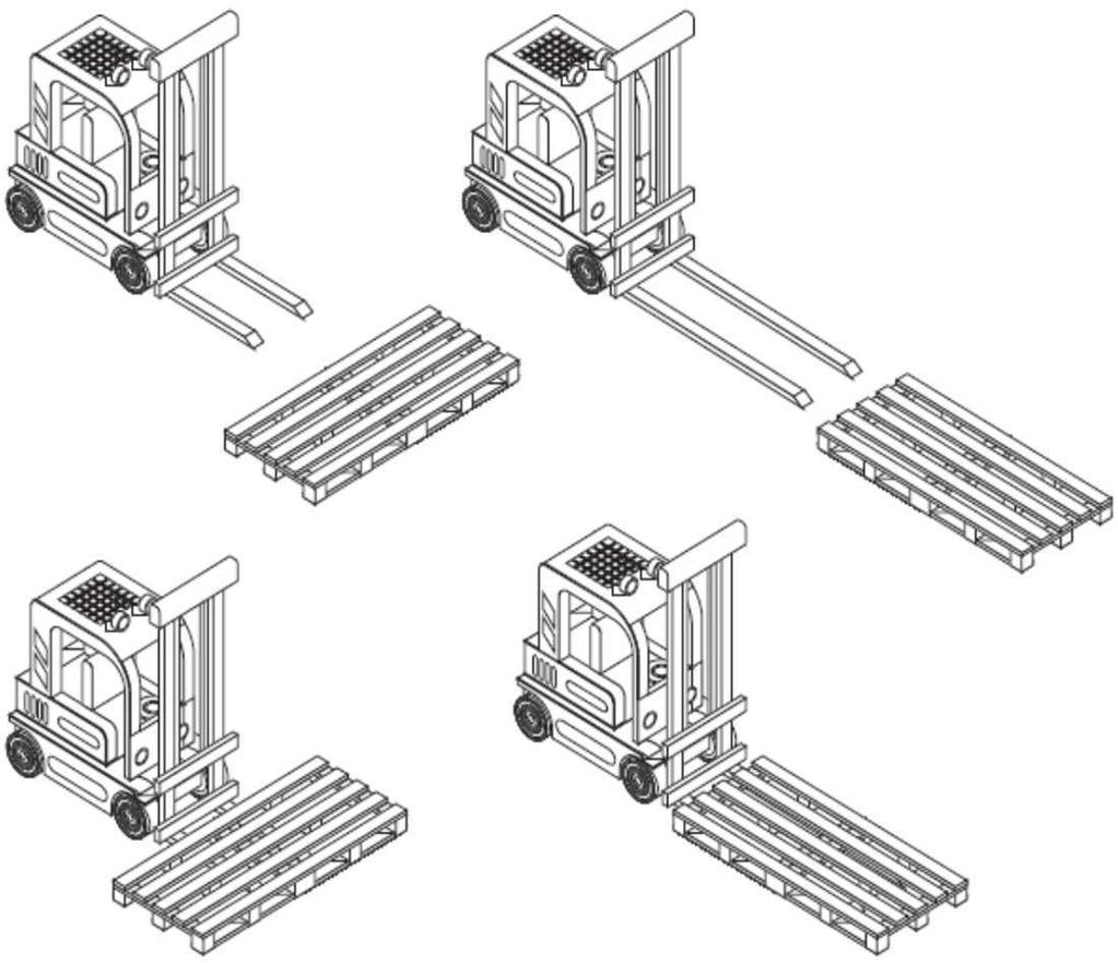 2.6. Transporte com empilhador Poder-se-á recorrer ao uso de um empilhador para movimentação das chapas, quando não se tem outros meios de transporte disponíveis.