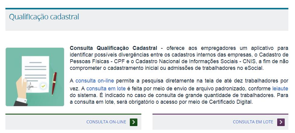 Qualificação - Consulta em Lote