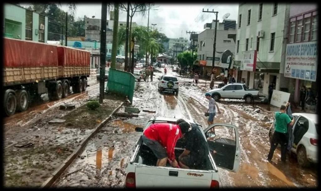 PROGRAMA EMERGENCIAL Em 2015 uma forte enxurrada destruiu as cidades de Coronel Freitas, Saudades e Maravilha, que