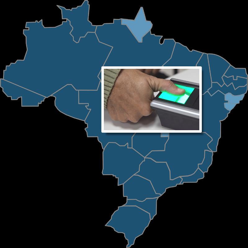 BIOMETRIA Total de eleitores cadastrados março/2018: 87.358.318 Corresponde a cerca de 59,30% do eleitorado nacional (147.302.