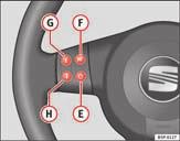 41 Comandos no volante Pressão curta Pressão longa Tecla Rádio CD Áudio CD mp3 CDC Rádio CD Áudio CD mp3 CDC