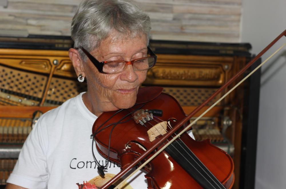 Wilma Libardi na Igreja matriz Nsa Sra da