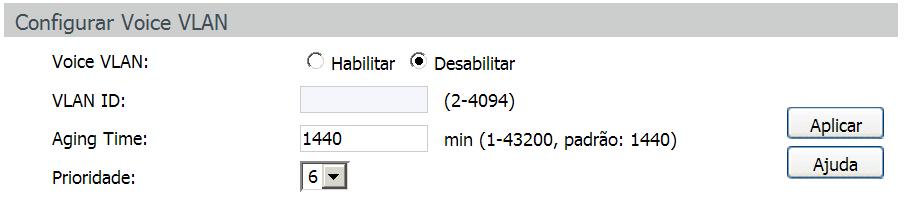 Modo de segurança das portas voice VLAN Quando a Voice VLAN estiver habilitada para uma porta, você pode habilitar a opção Modo de Segurança da porta, para filtrar fluxos de dados.