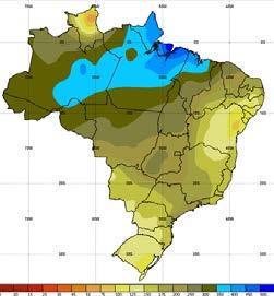 250 mm. Figura 1 - Acumulado da precipitação pluviométrica em março de 2018 no Brasil Fonte: Inmet.