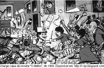 e) comunismo. Questão 13 (Enem 2011) A imagem representa as manifestações nas ruas da cidade do Rio de Janeiro, na primeira década do século XX, que integraram a Revolta da Vacina.
