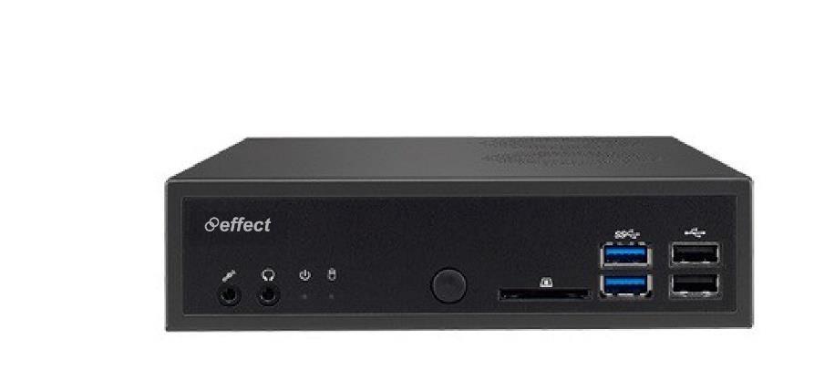 Interfaces e compartimentos frontais: 1. Saída de áudio de 3.5mm para fones de ouvido 2. Entrada de áudio de 3.5mm para microfone 3. 4 (quatro) interfaces USB 2.0 (2 (duas) interfaces USB 2.