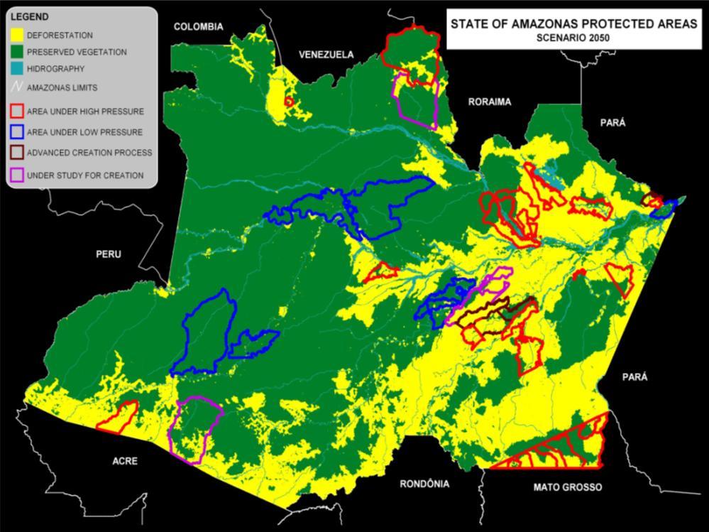 2050 Soares-Filho et al 2006 Localização do Projeto A RDS do