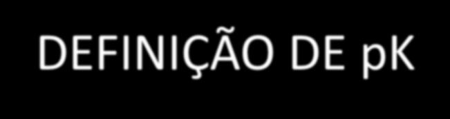 (Maneira de expressar a força de um ácido) K a = [ 3 + ] [A - ] pka Compare com a Definição de p p = - log[ + ] % i = A + 2 3 + + A - 100 [A] 1 + 10 (pka-p) DEFINIÇÃ DE pk a Você sempre deve