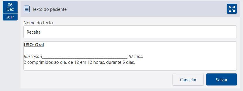 2 - Consulta/retorno: a ficha apresenta campo de texto para descrição das informações necessárias.