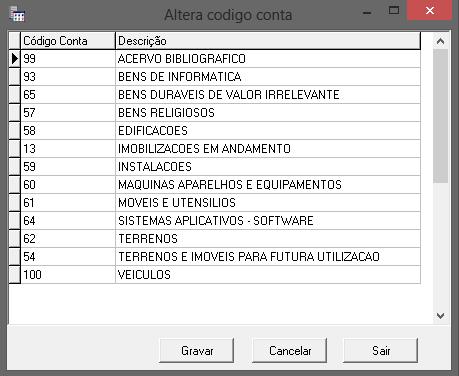 15 Alterar Código da Conta Patrimonial PAT_AlteraCodigoConta.