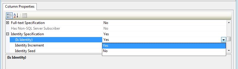 Criando a tabela Lista de Clientes: Mande a base de dados gerar identidades automaticamente.