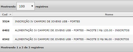 Vão aparecer as duas opções de Pacotes: 6402 Pacote I 6542 Pacote II Escolha o pacote que deseja comprar