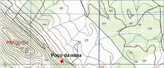 11.3.1 Ensaios no poço da mina da Preguiça O poço situa-se no interior da mina e, depois de equipado com uma bomba submersível, foi aproveitado para rega.