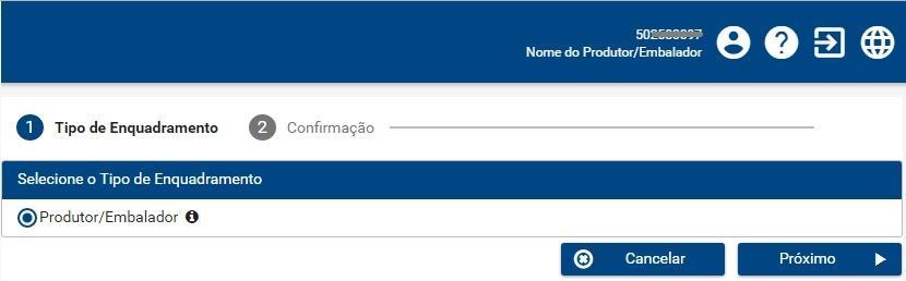 5. Edição do enquadramento O enquadramento pode ser editado para adição de novos produtos aos fluxos já selecionados, adição de produtos em novos fluxos, correção de produtos indeferidos.