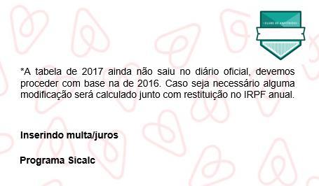 modificação será calculado junto com