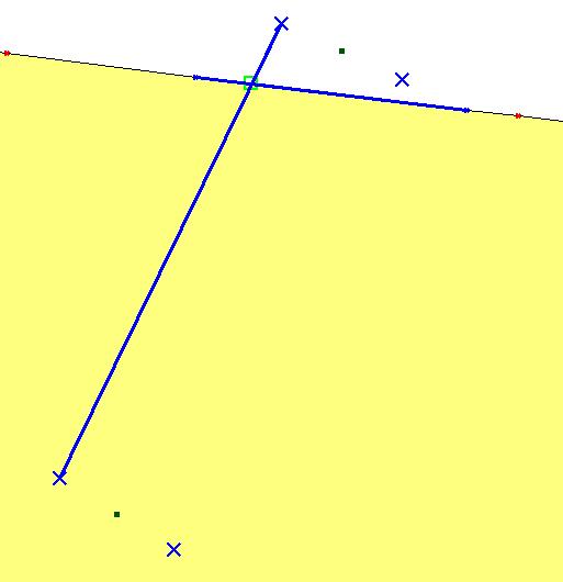 11 Ao final deste procedimento teremos vértices virtuais criados para os dois lados dos pontos de Alta tensão, em uma distância de 150 metros.