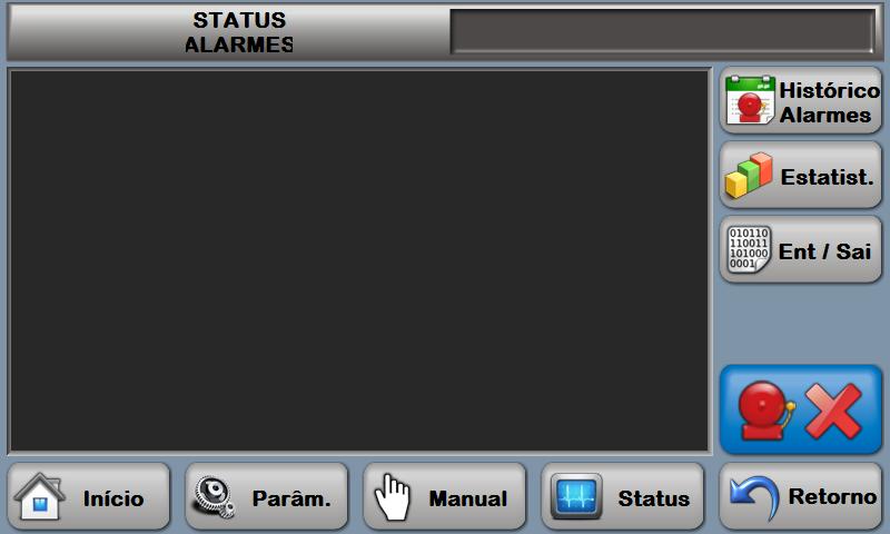 12. TELA STATUS Tocando o Botão de Status visualizaremos a seguinte tela: 13.