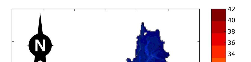 3.3. Construção da malha de cálculo A malha de cálculo final possui cerca de 115000 nós, com uma resolução que varia entre 1.