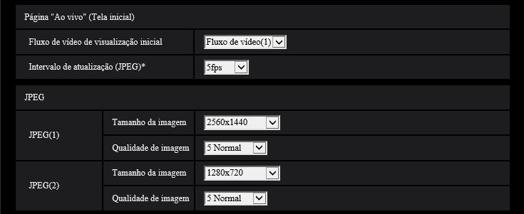 2.5.2 Configuração dos ajustes relativos às imagens JPEG [Imagem] Clique na guia [Imagem] na página Imagem/Áudio.