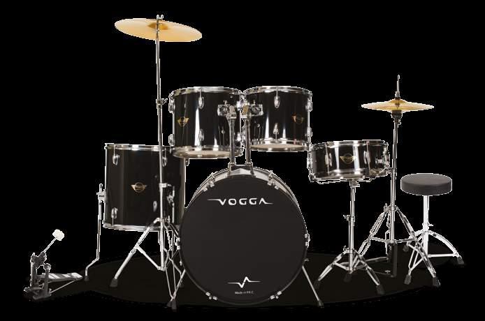 VPD924 WR Cascos em Poplar (6 folhas / 7mm) Tons 10 x8 e 12 x09 Surdo de chão 16 x16 Bumbo 22 x16 Caixa 14 x5,5 Ferragens com pés duplos Acompanham: